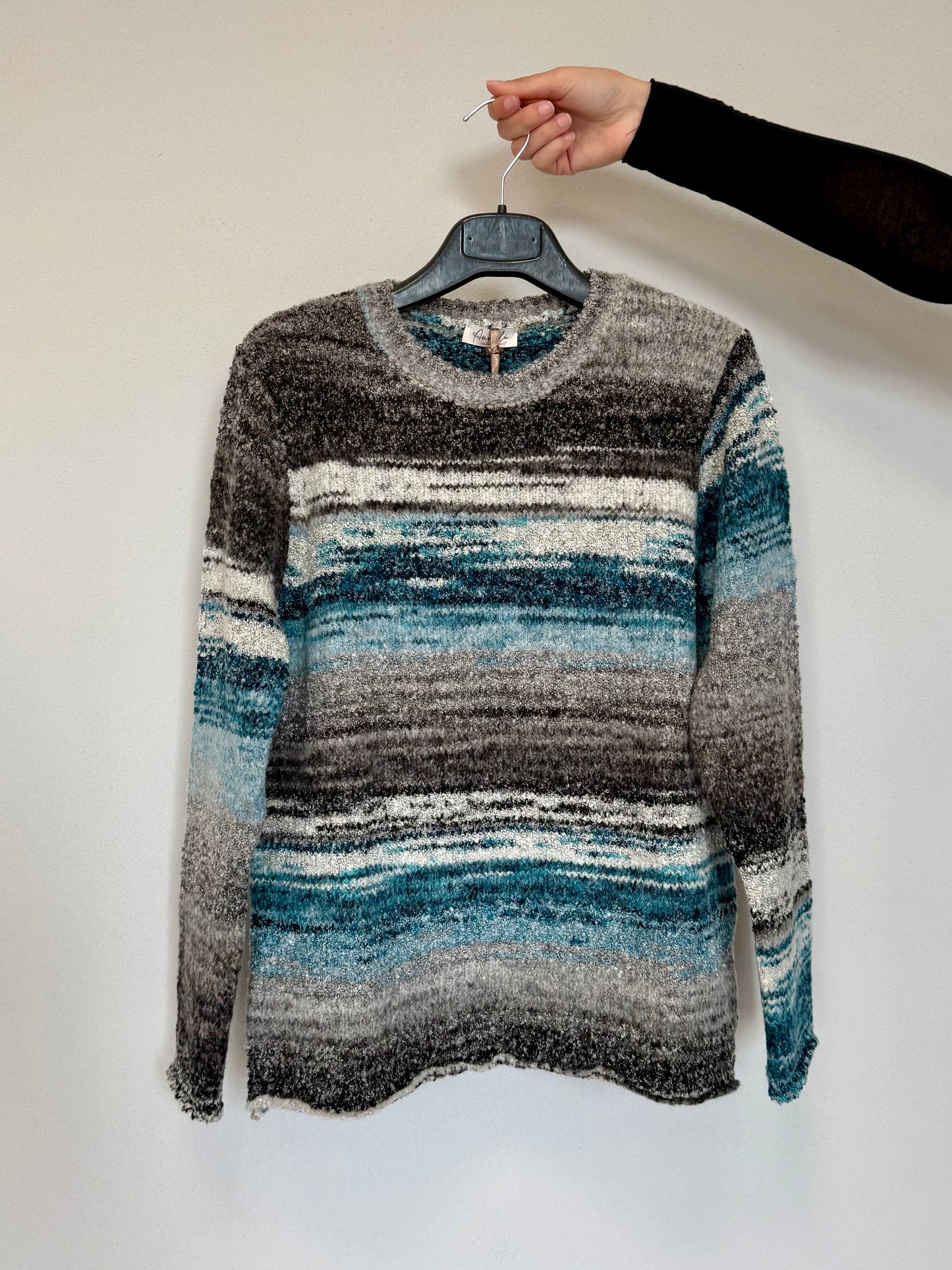 Maglione in Lana Blu Sfumato