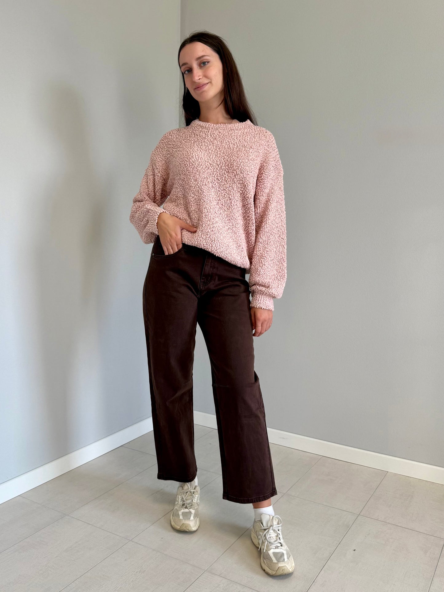 Maglione Bouclè Rosa