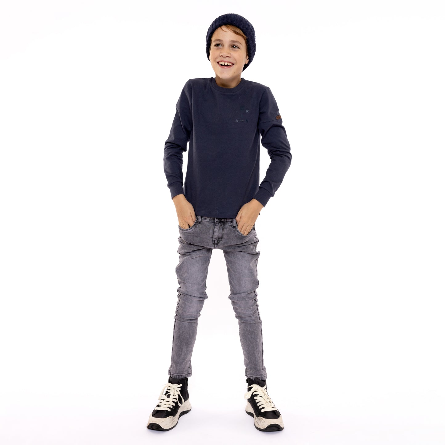 T-shirt Maniche Lunghe Blu No Way Monday Q52160-1