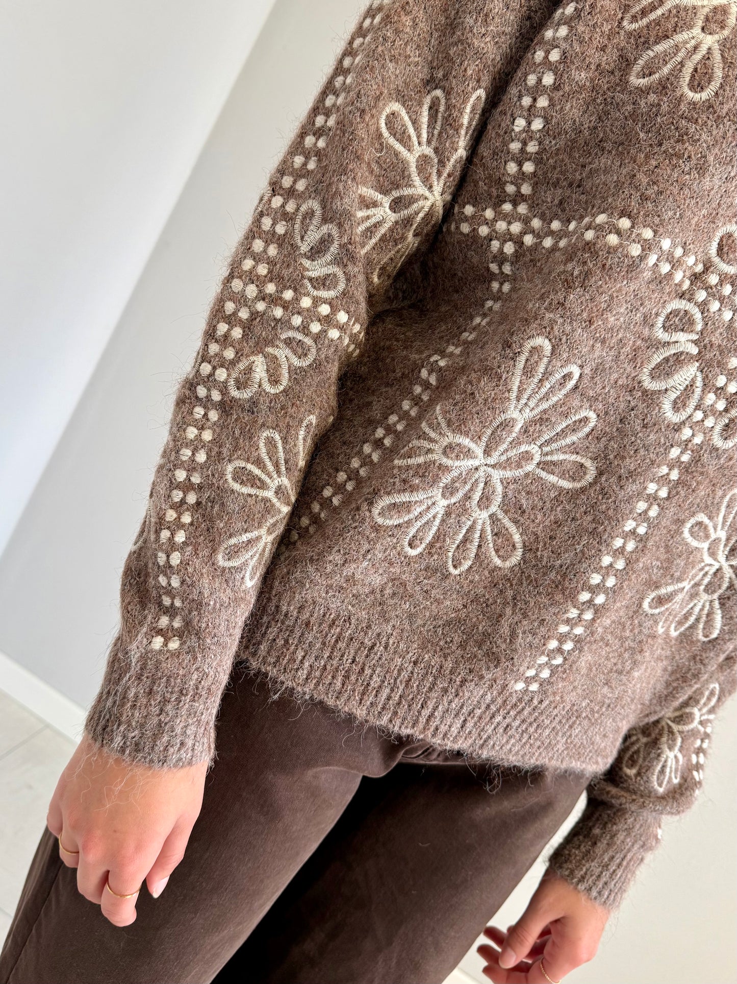 Maglione in Lana Ricamato