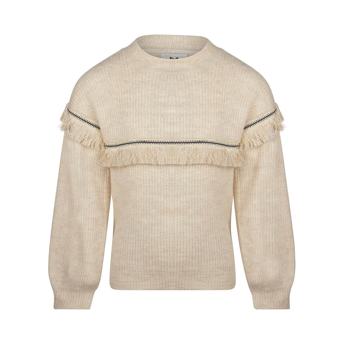Maglione con Frange Beige da Bimba Koko Noko Q52943-37