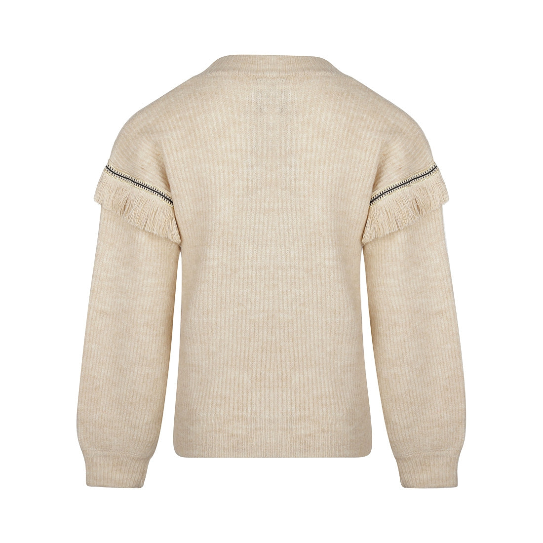 Maglione con Frange Beige da Bimba Koko Noko Q52943-37