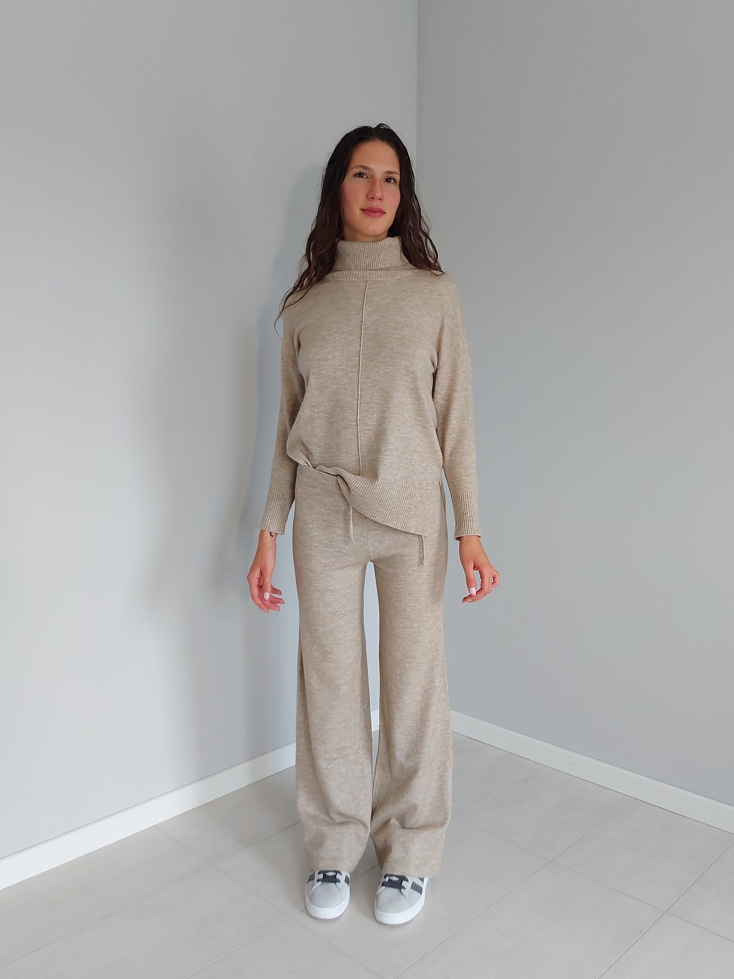 Pantaloni in Maglia Beige Brugi CT5K