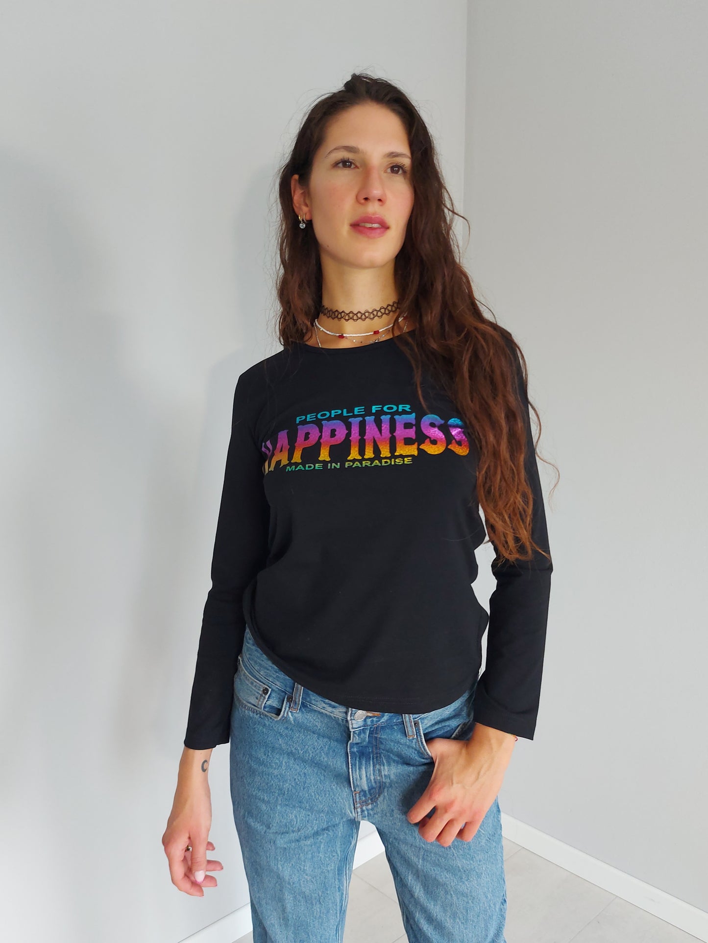T-shirt Maniche Lunghe Happiness