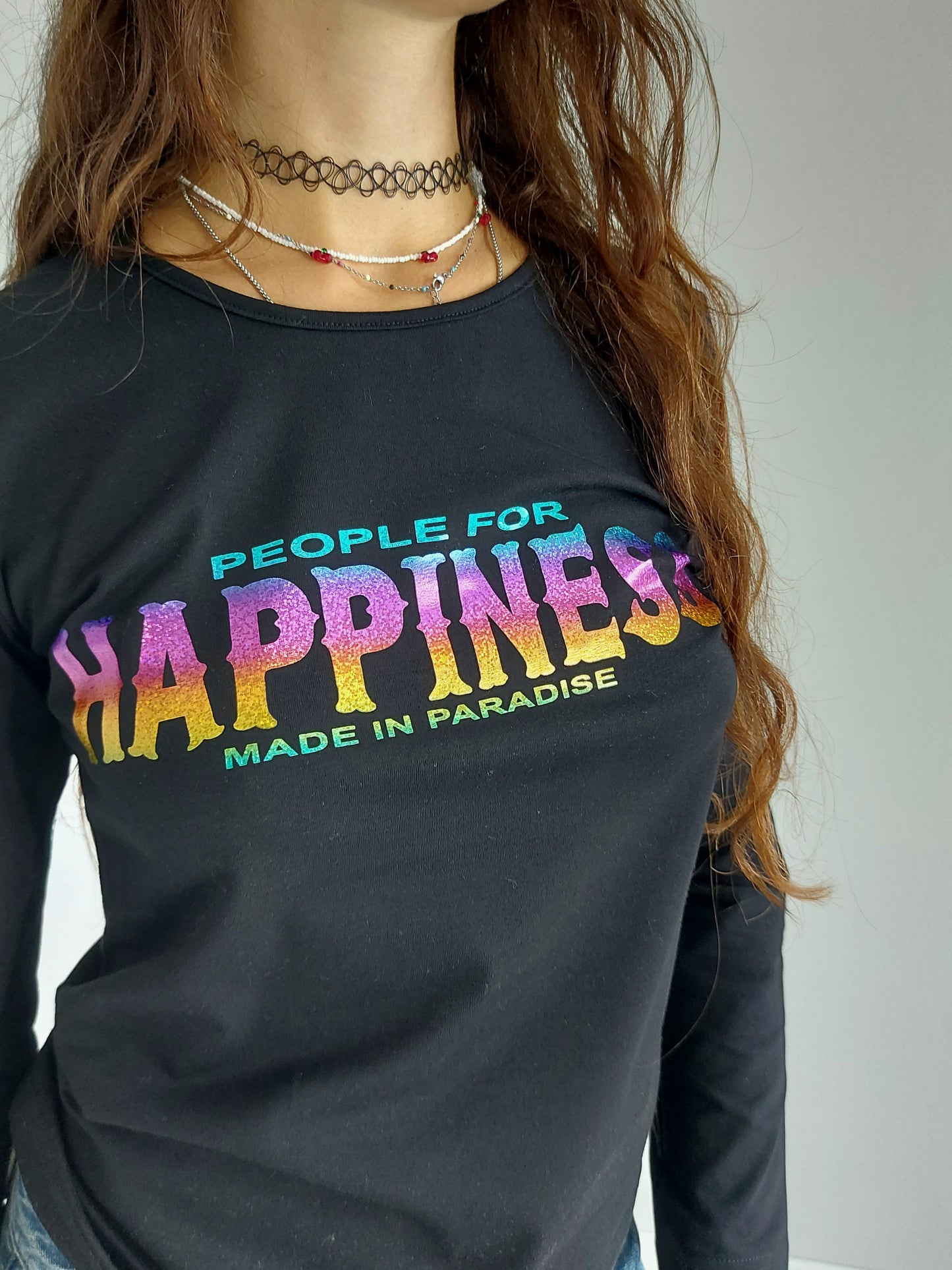 T-shirt Maniche Lunghe Happiness