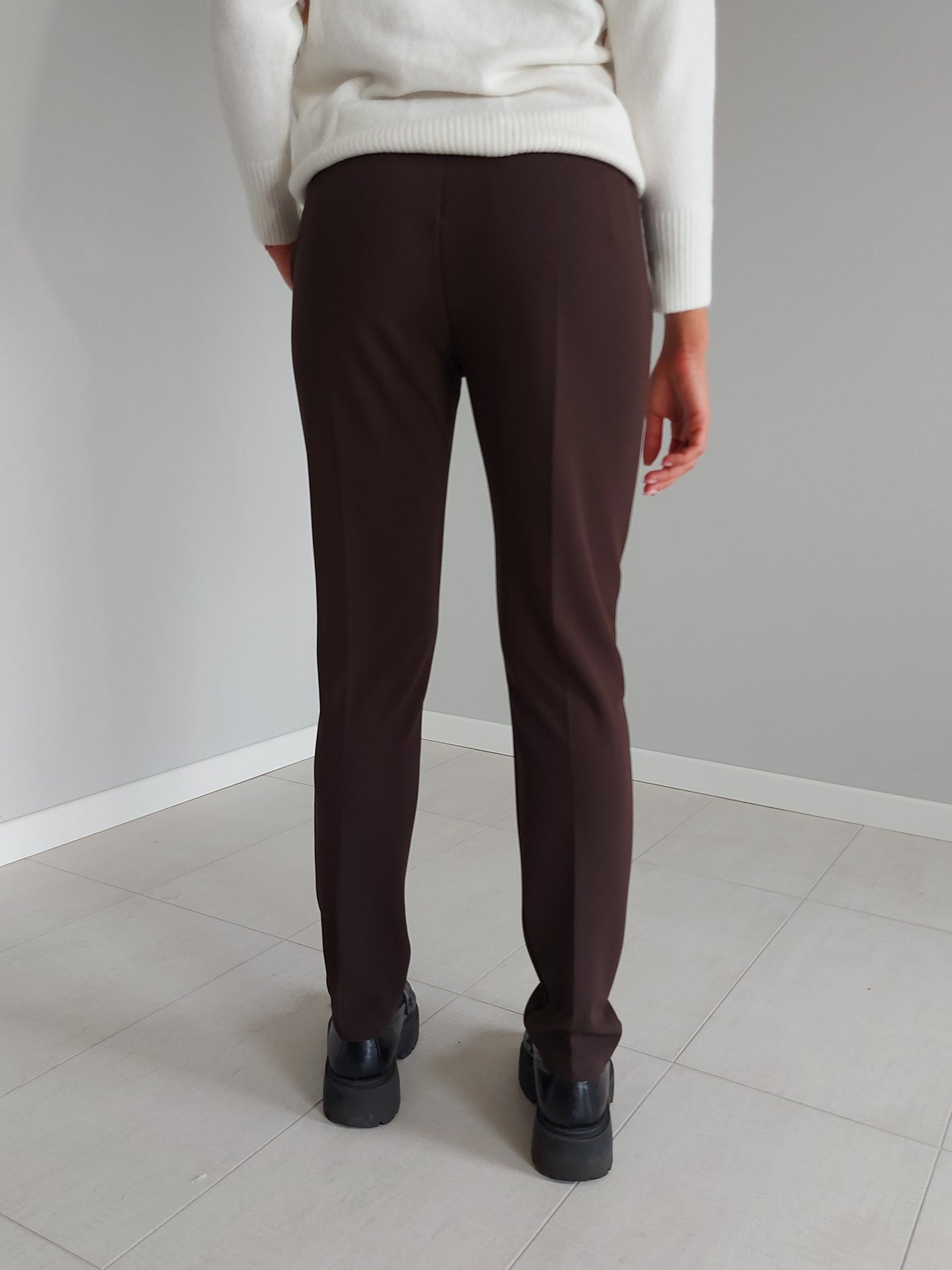 Pantaloni Eleganti con Coulisse Marroni
