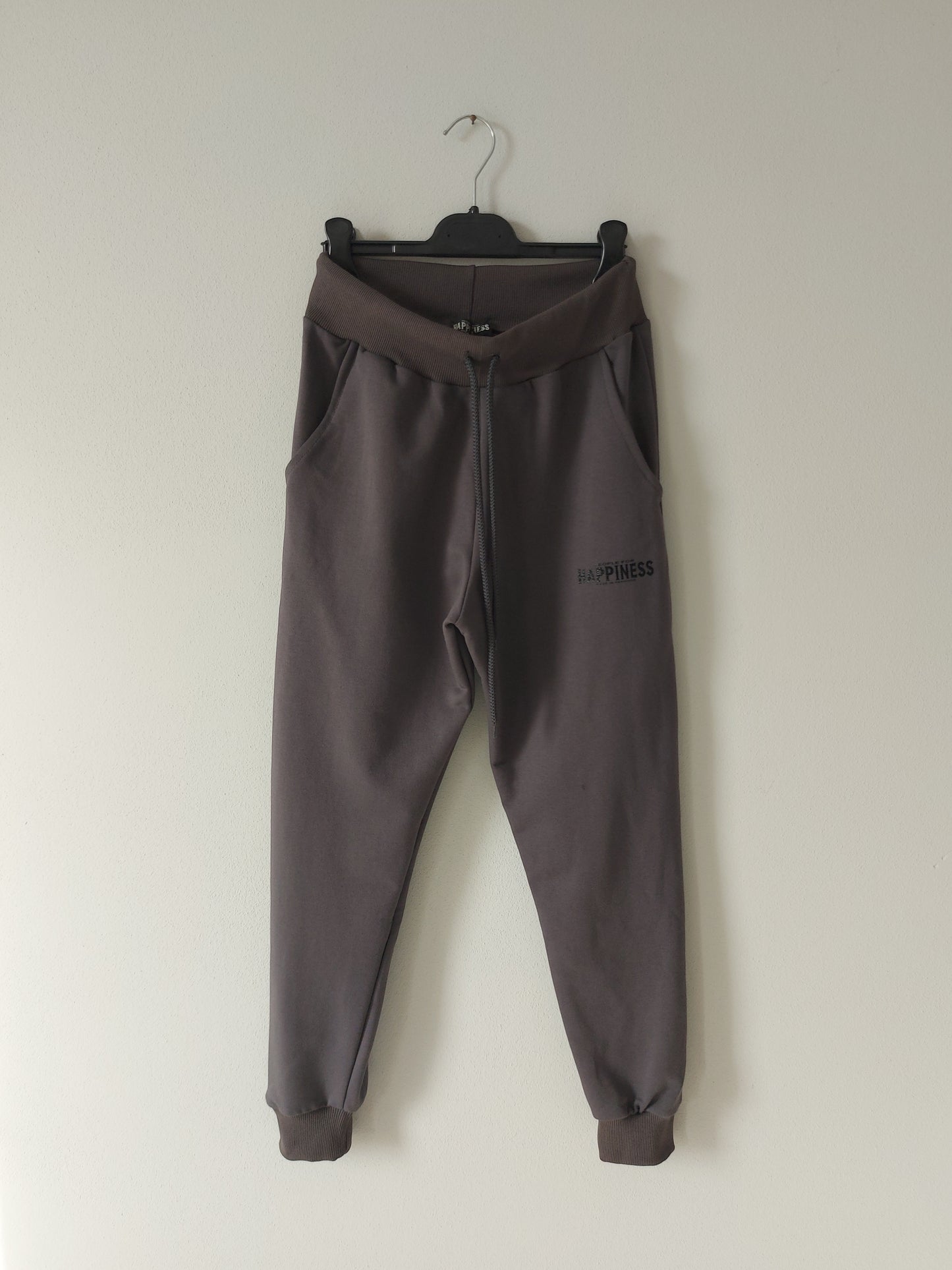 Jogger Grigio con Polso Happiness