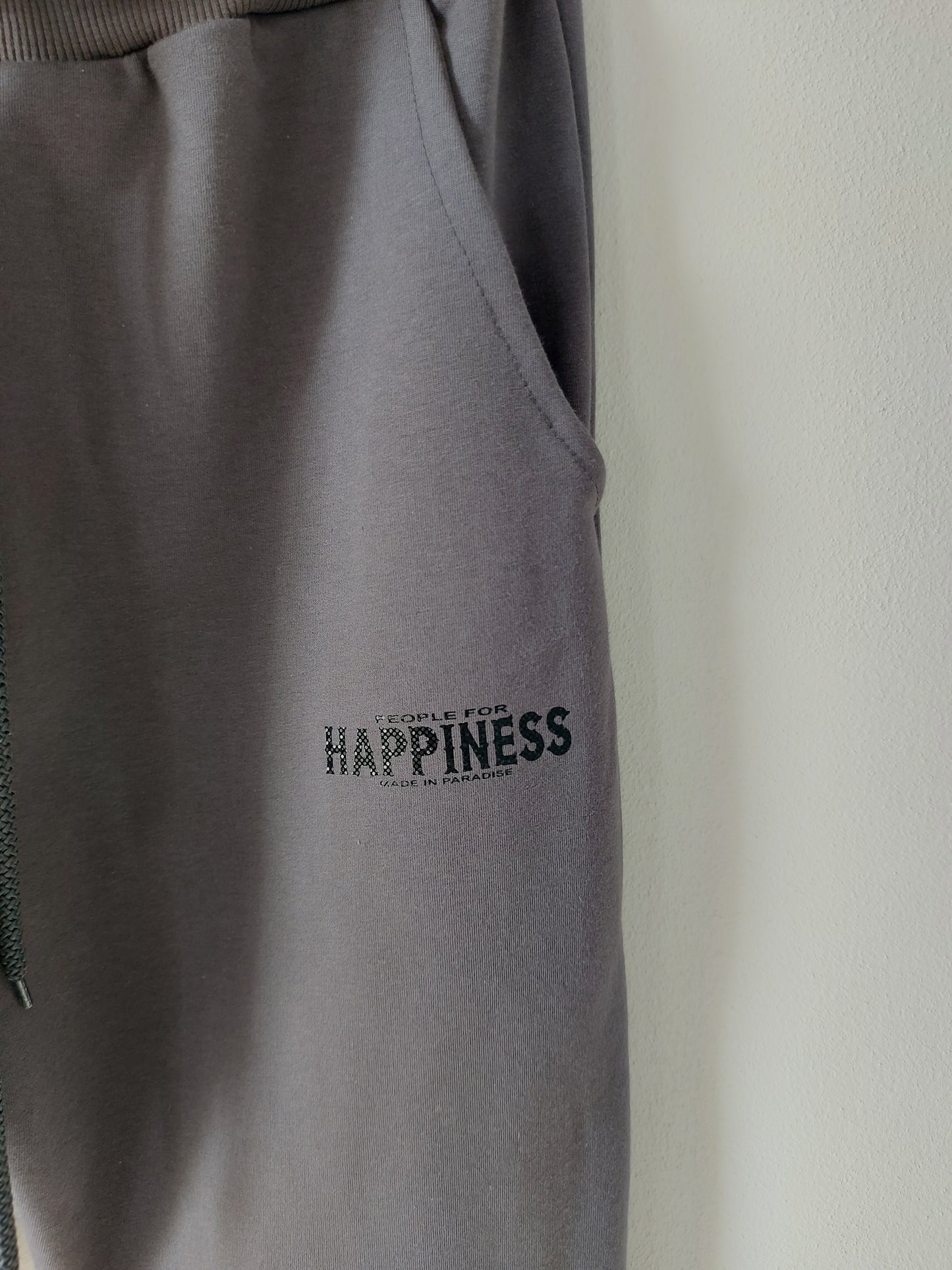 Jogger Grigio con Polso Happiness