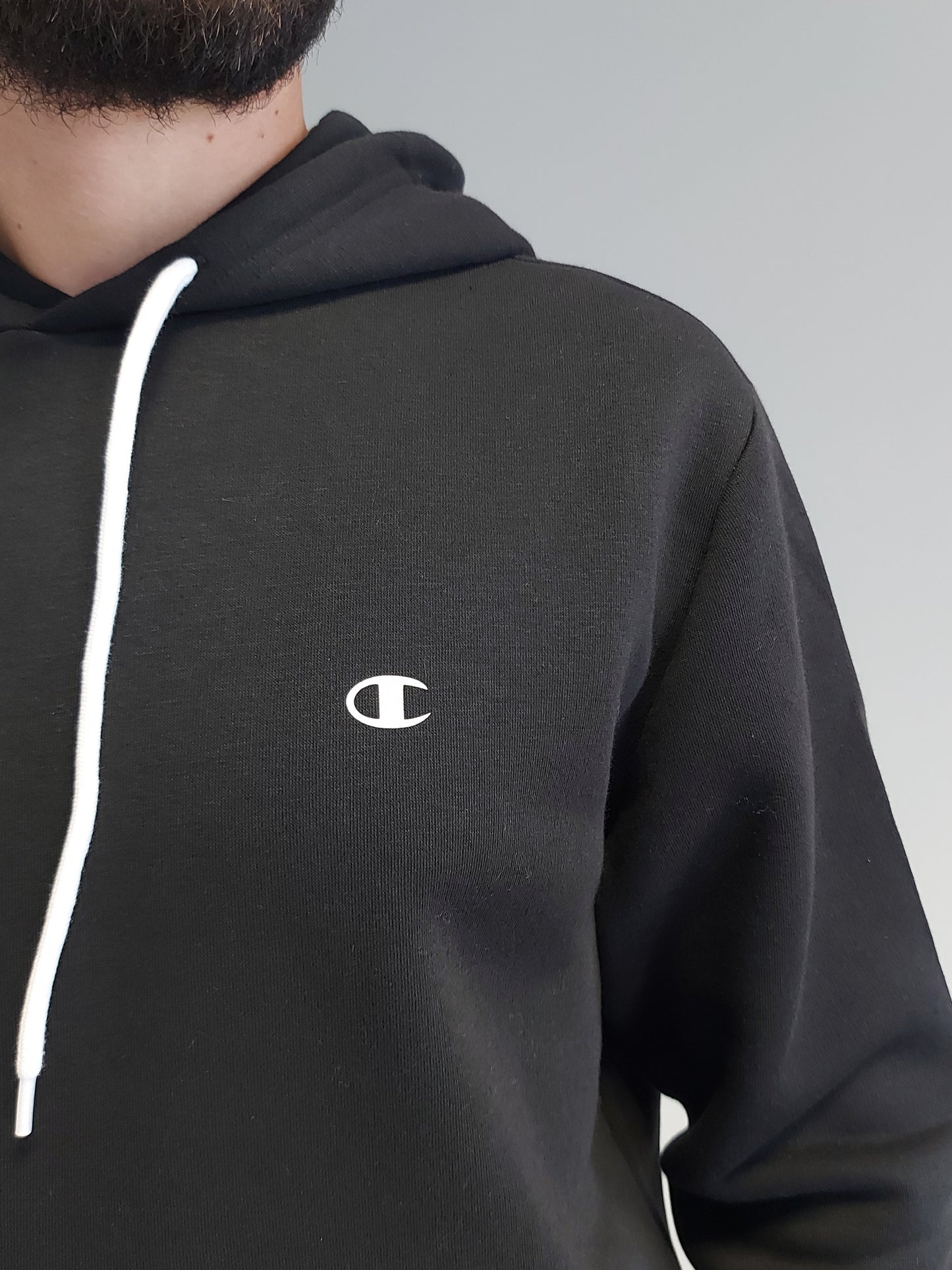Felpa con Cappuccio Nera Champion BASE-1