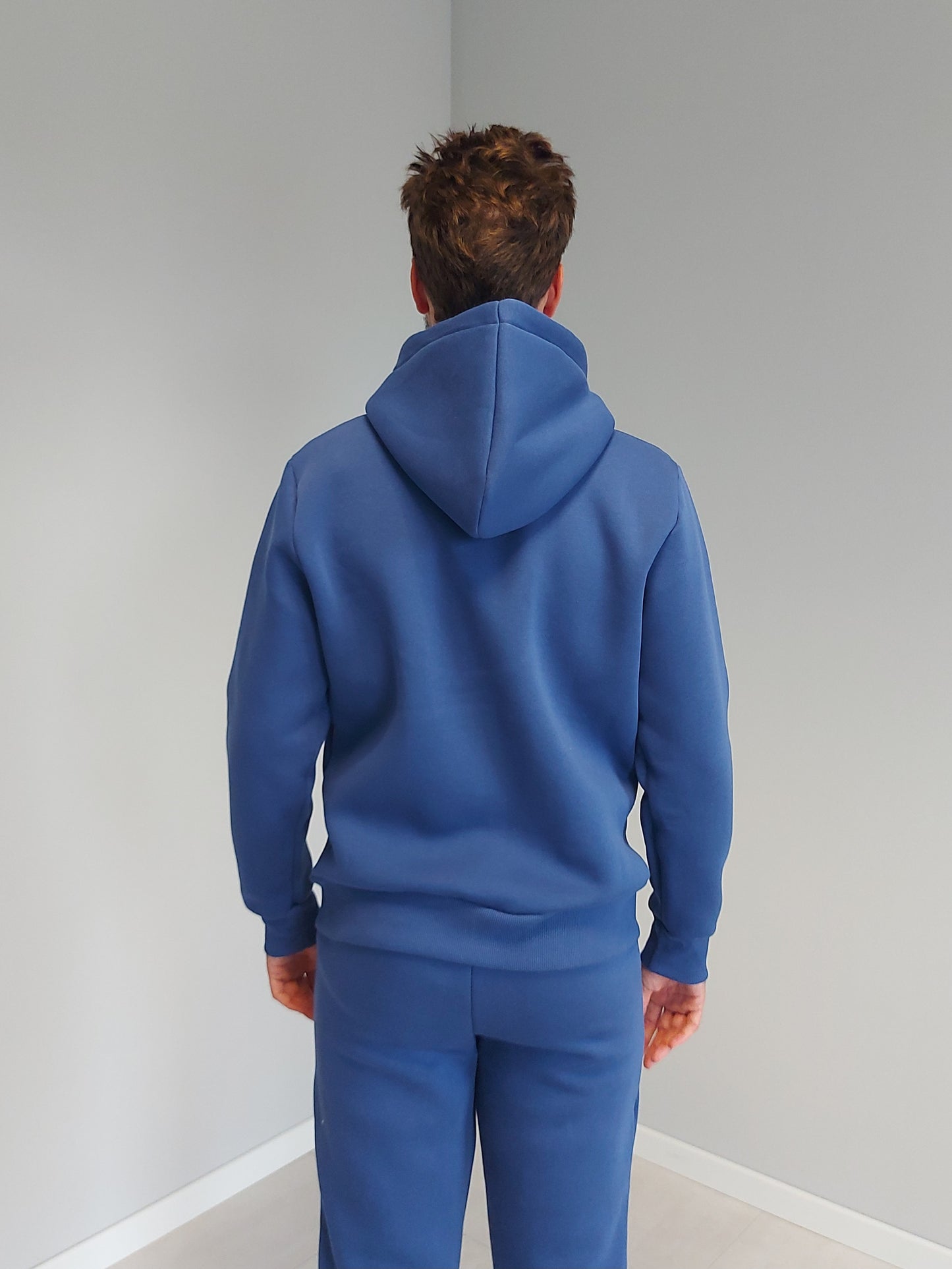 Felpa con Cerniera e Cappuccio Blu Royal Hollywood HWF25-101 z