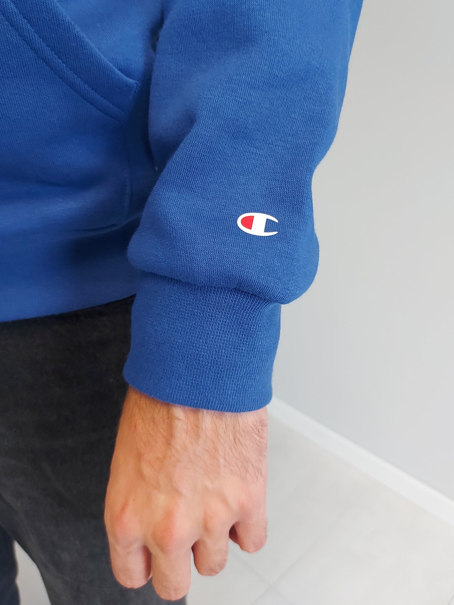 Felpa con Cappuccio Blu Royal Champion BASE
