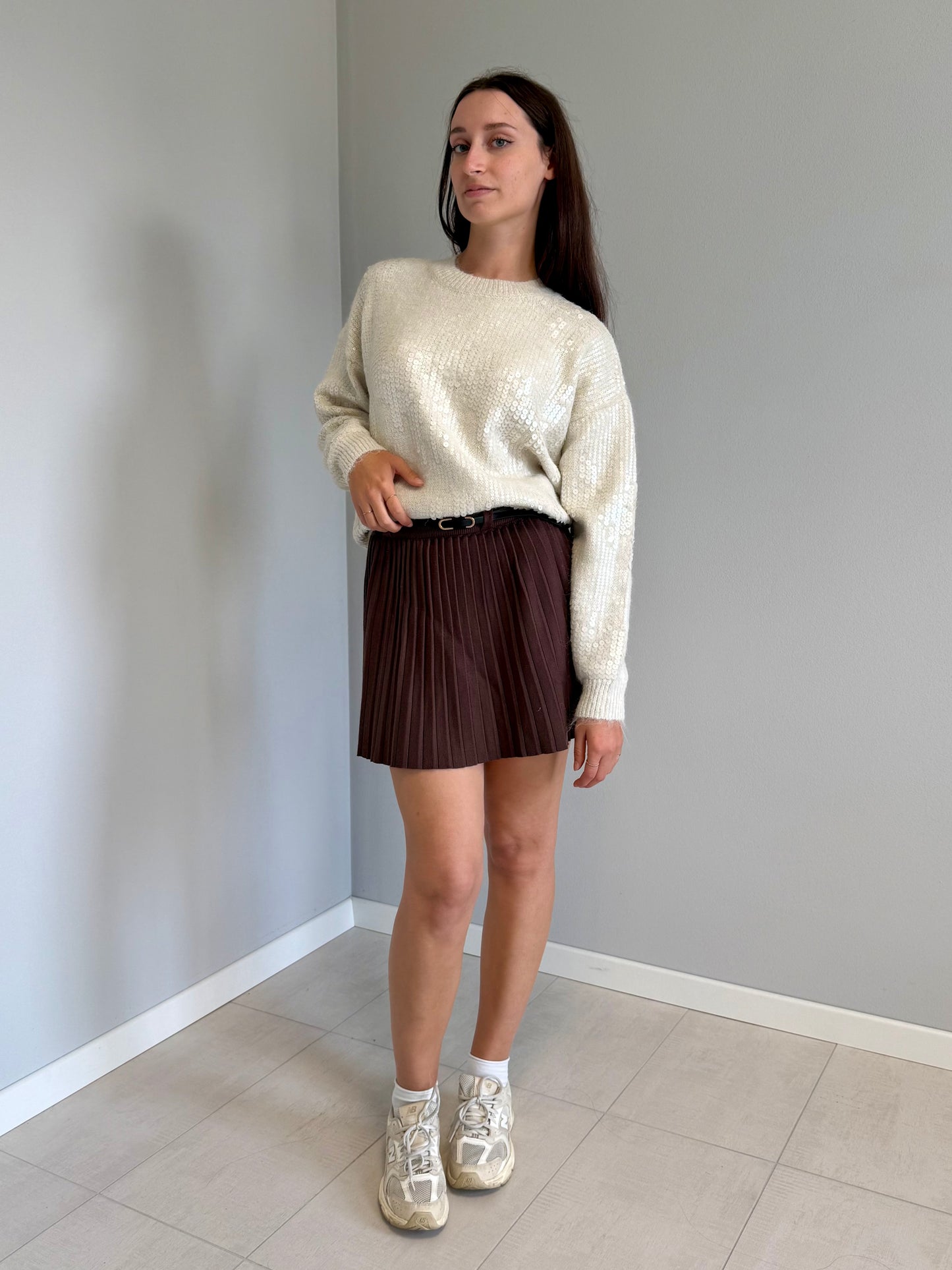 Maglione Panna con Paillettes