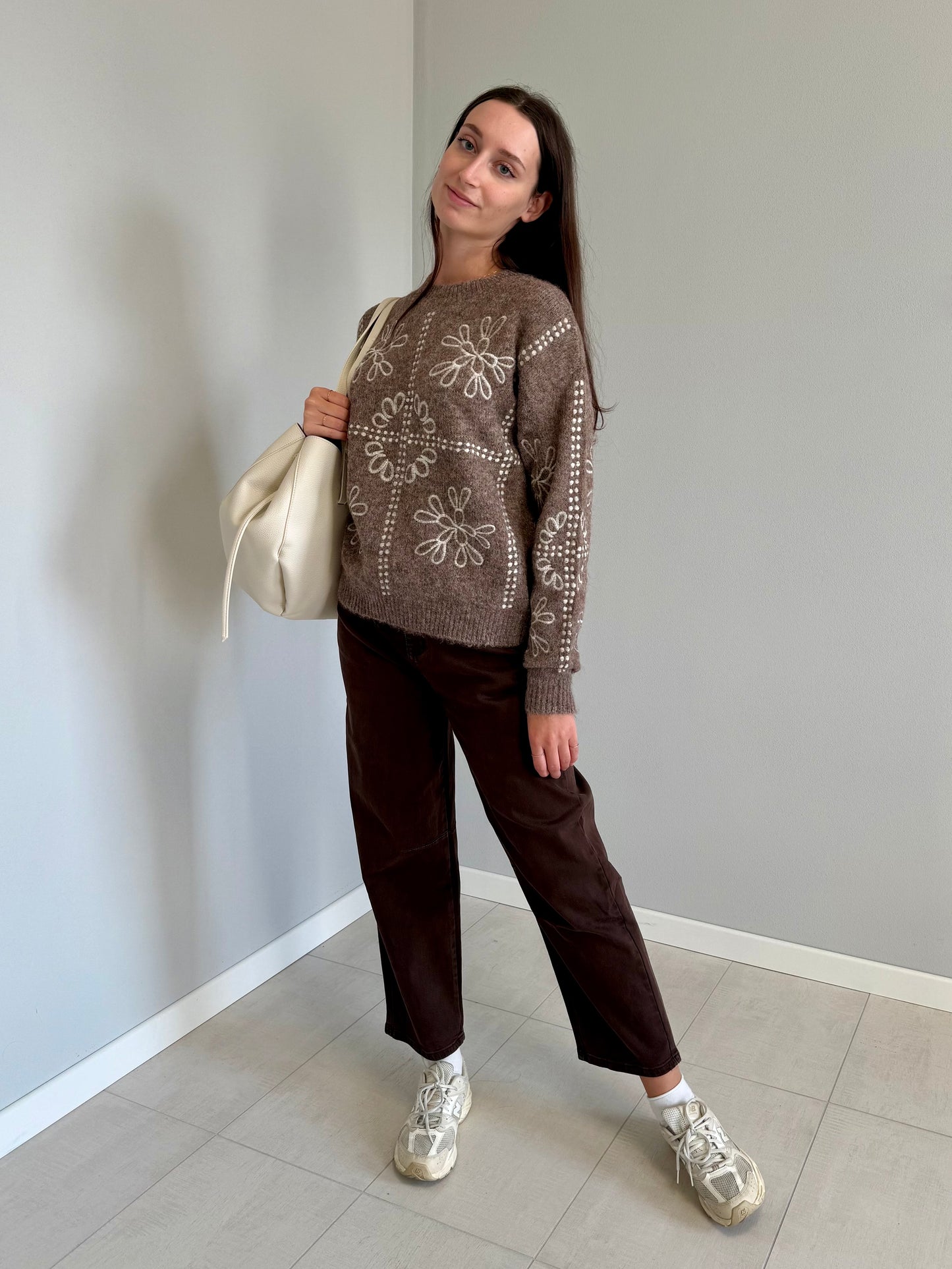 Maglione in Lana Ricamato