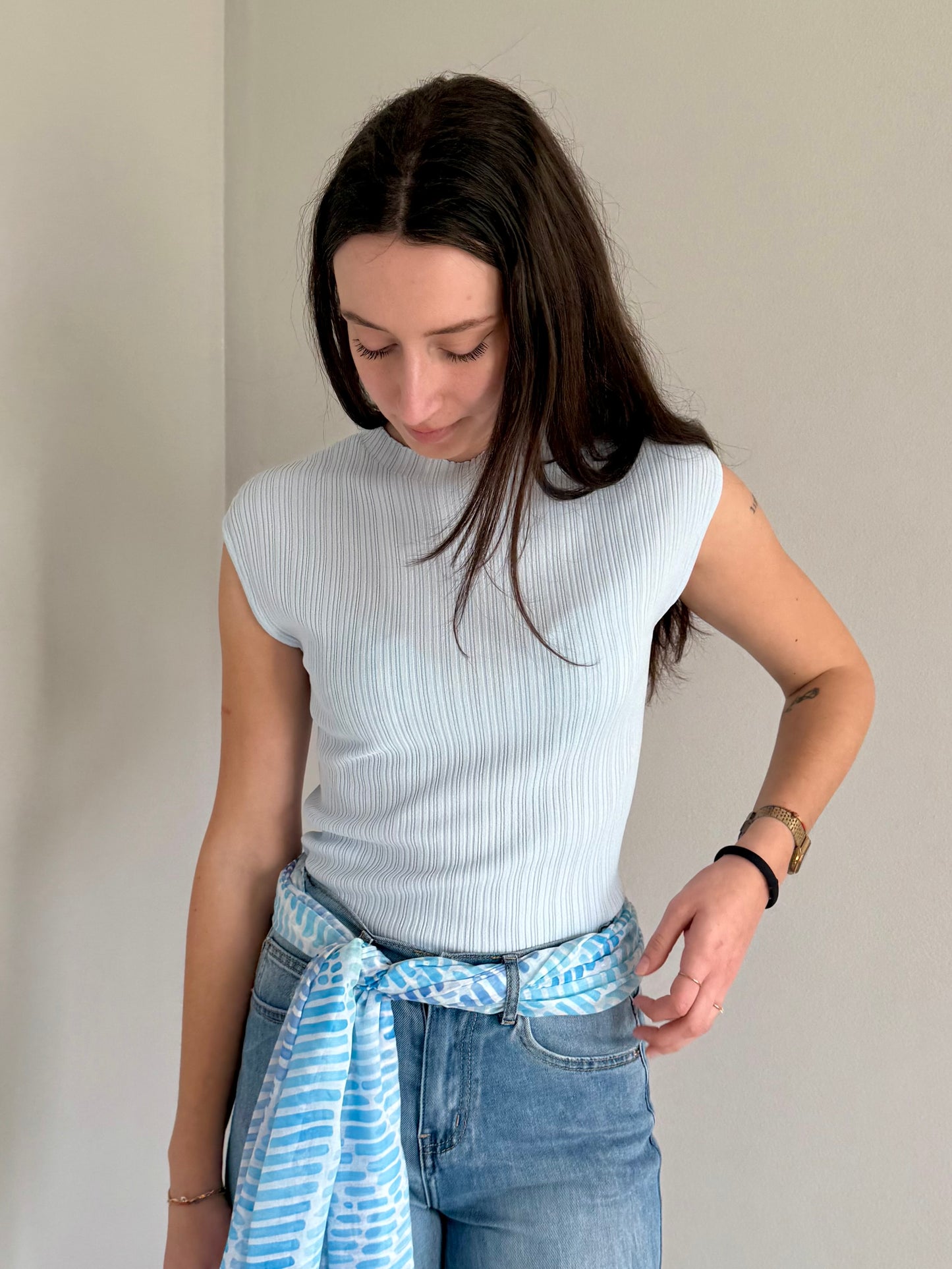 Maglietta in Filo Senza Maniche