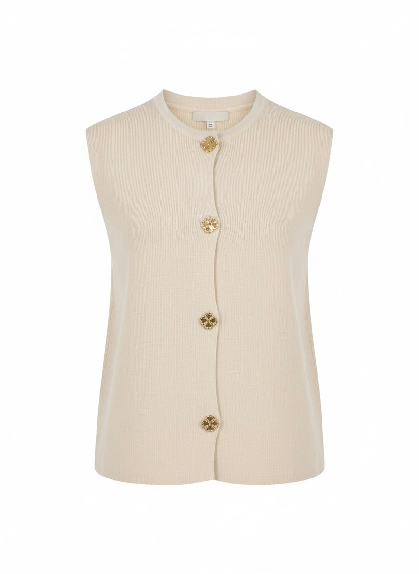 Gilet in Maglia con Bottoni