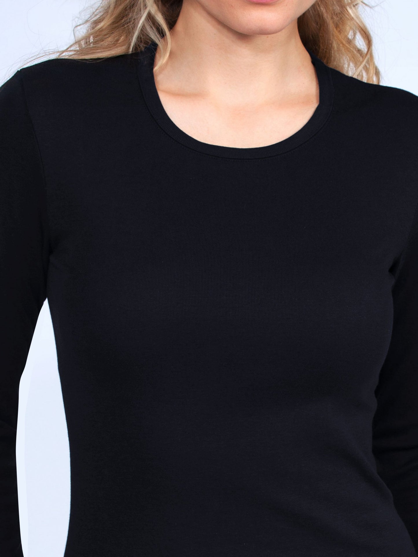 Maglia Maniche Lunghe a Girocollo Basic Cotton 654