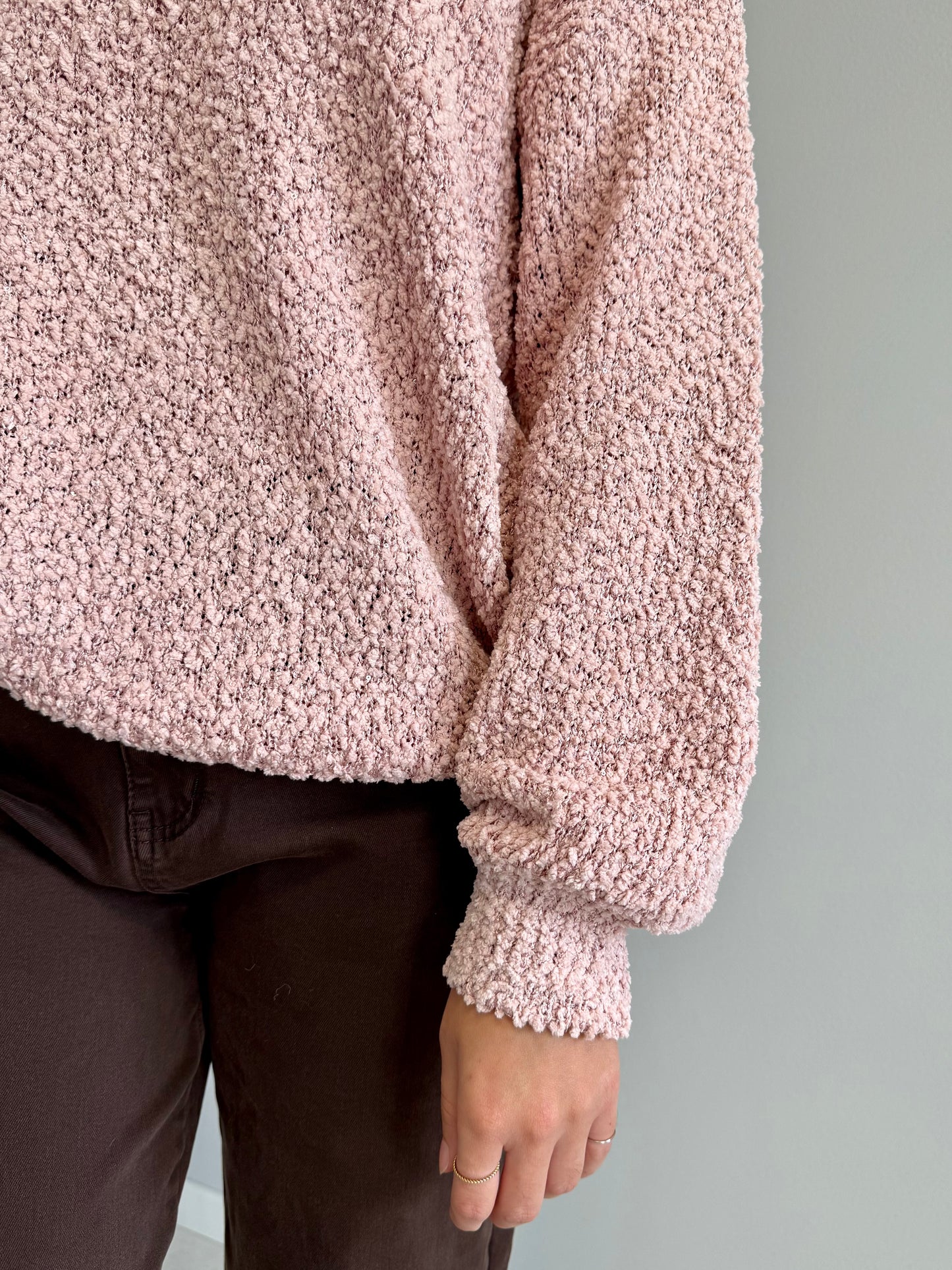 Maglione Bouclè Rosa