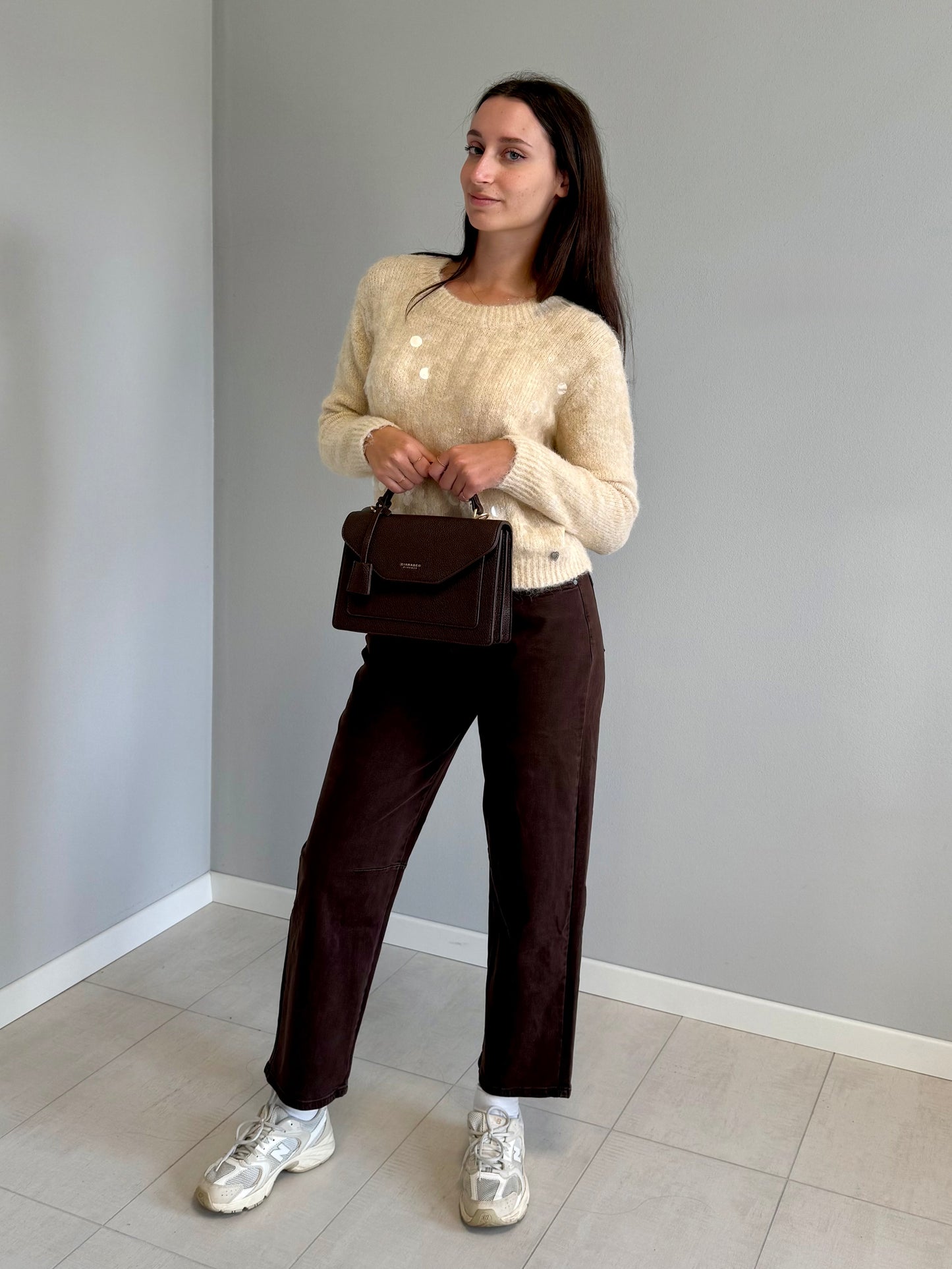 Maglione Panna con Paillettes
