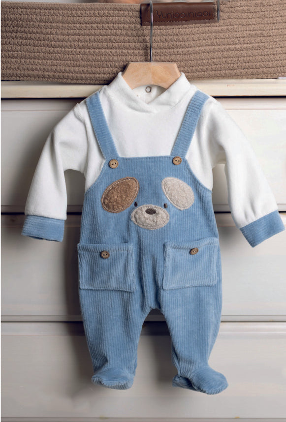 Pagliaccetto in Ciniglia Neonato Gary 7221 Azzurra