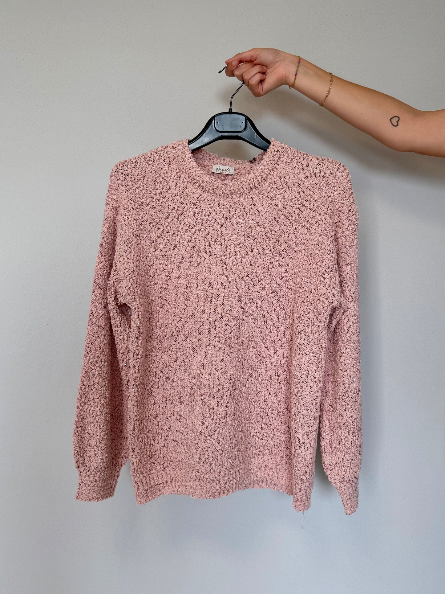 Maglione Bouclè Rosa