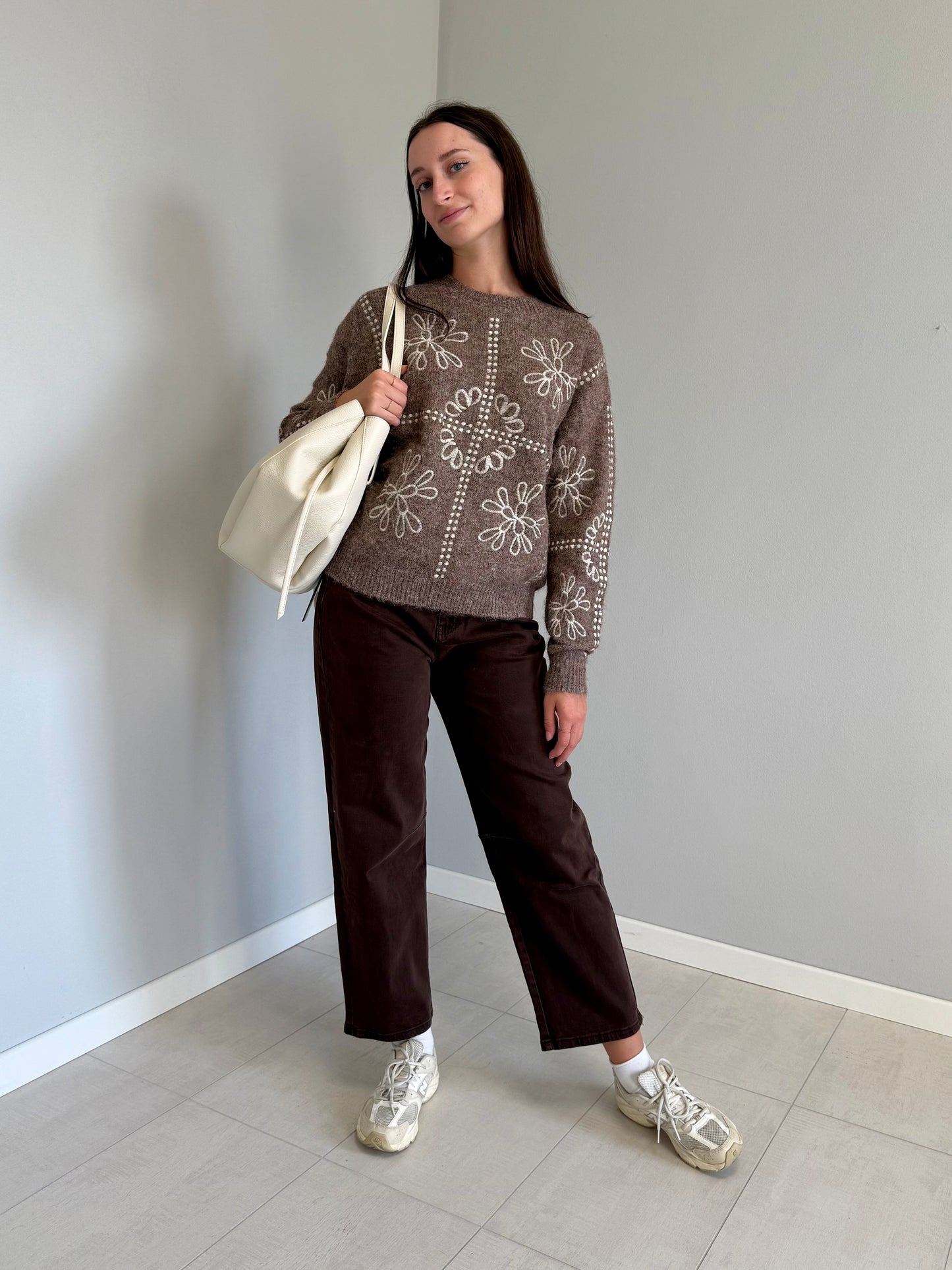 Maglione in Lana Ricamato