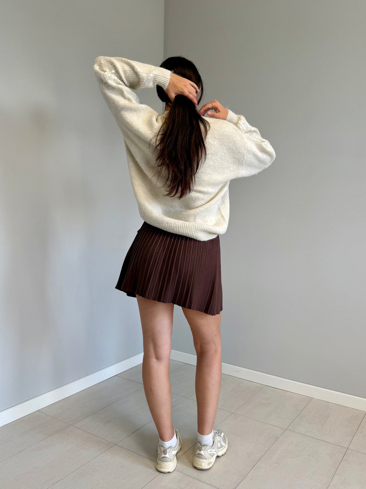 Maglione Panna con Paillettes