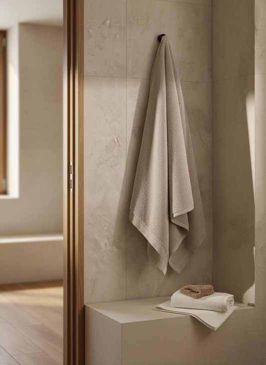 Asciugamani Telo Doccia 100X150 Beige Aquilatex
