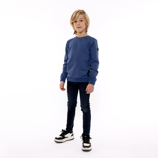 Maglietta Maniche Lunghe Blu No Way Monday Q52265-1