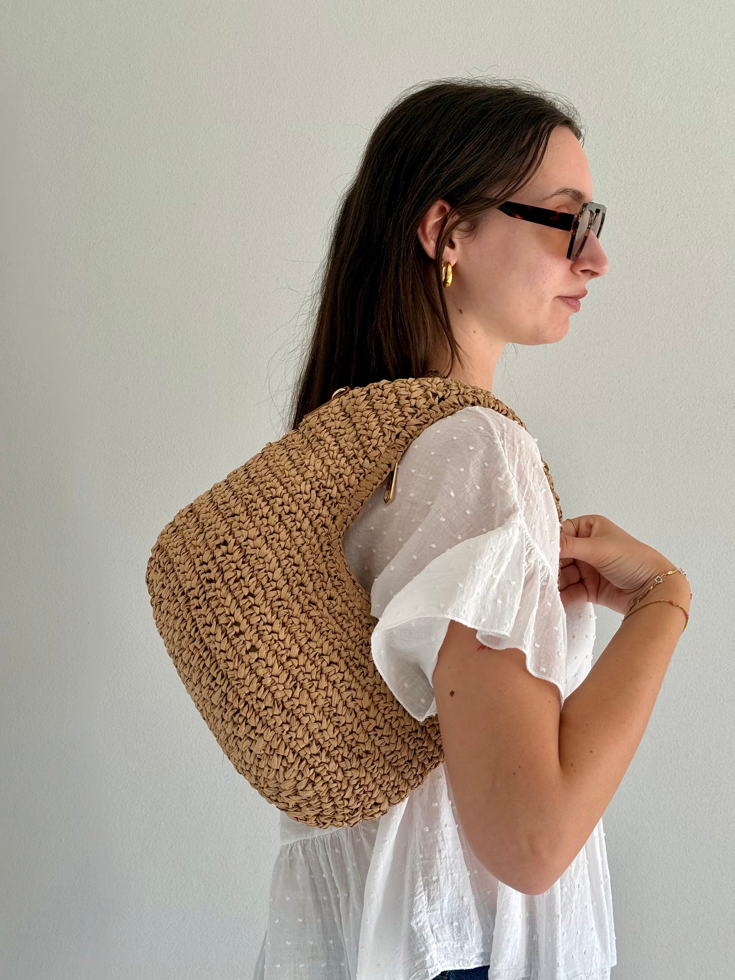 Borsa in Rafia con Tracolla