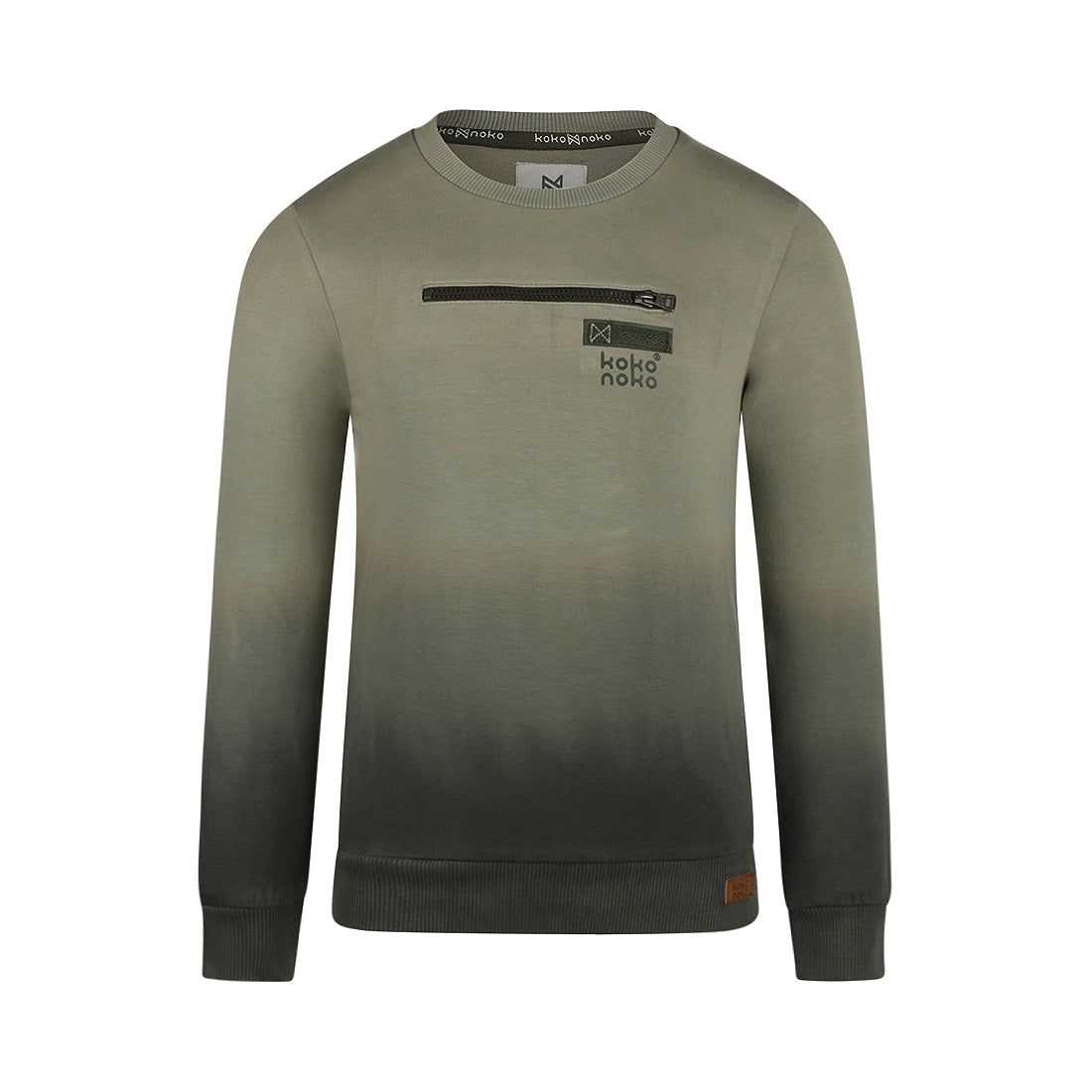 Felpa con Zip Verde da Bimbi Koko Noko Q52814-37