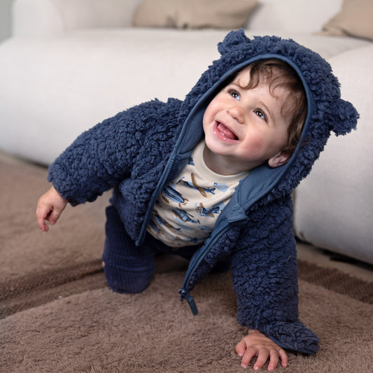 Giacca Teddy Blu da Bebè Dirkje Q52599-31