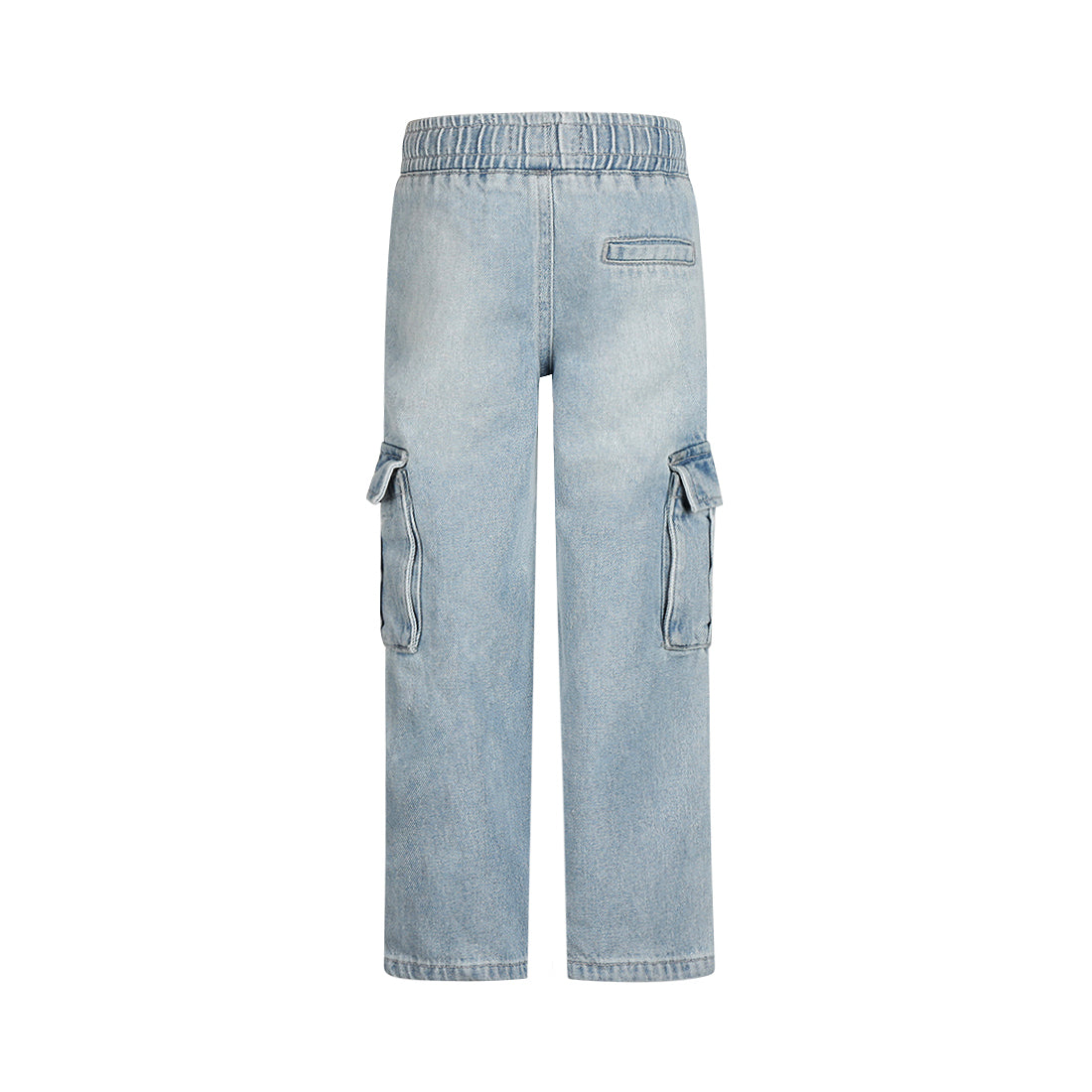 Pantaloni Cargo da Bimba in Denim Chiaro Koko Noko O56917-37