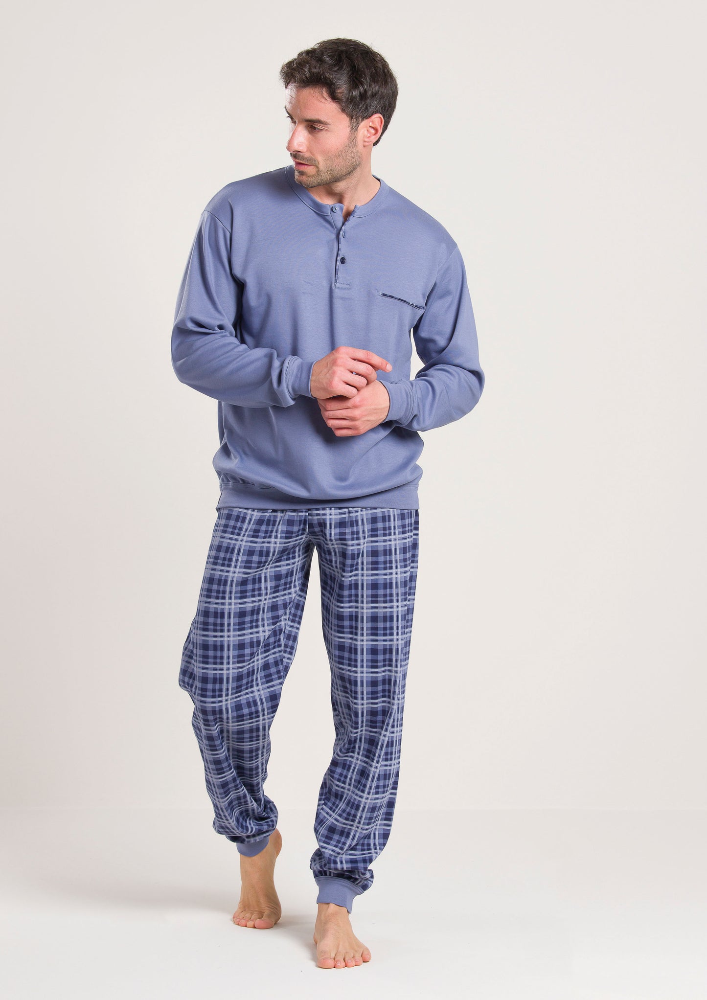 Pigiama da Uomo Caldo Cotone Avio Gary V6005