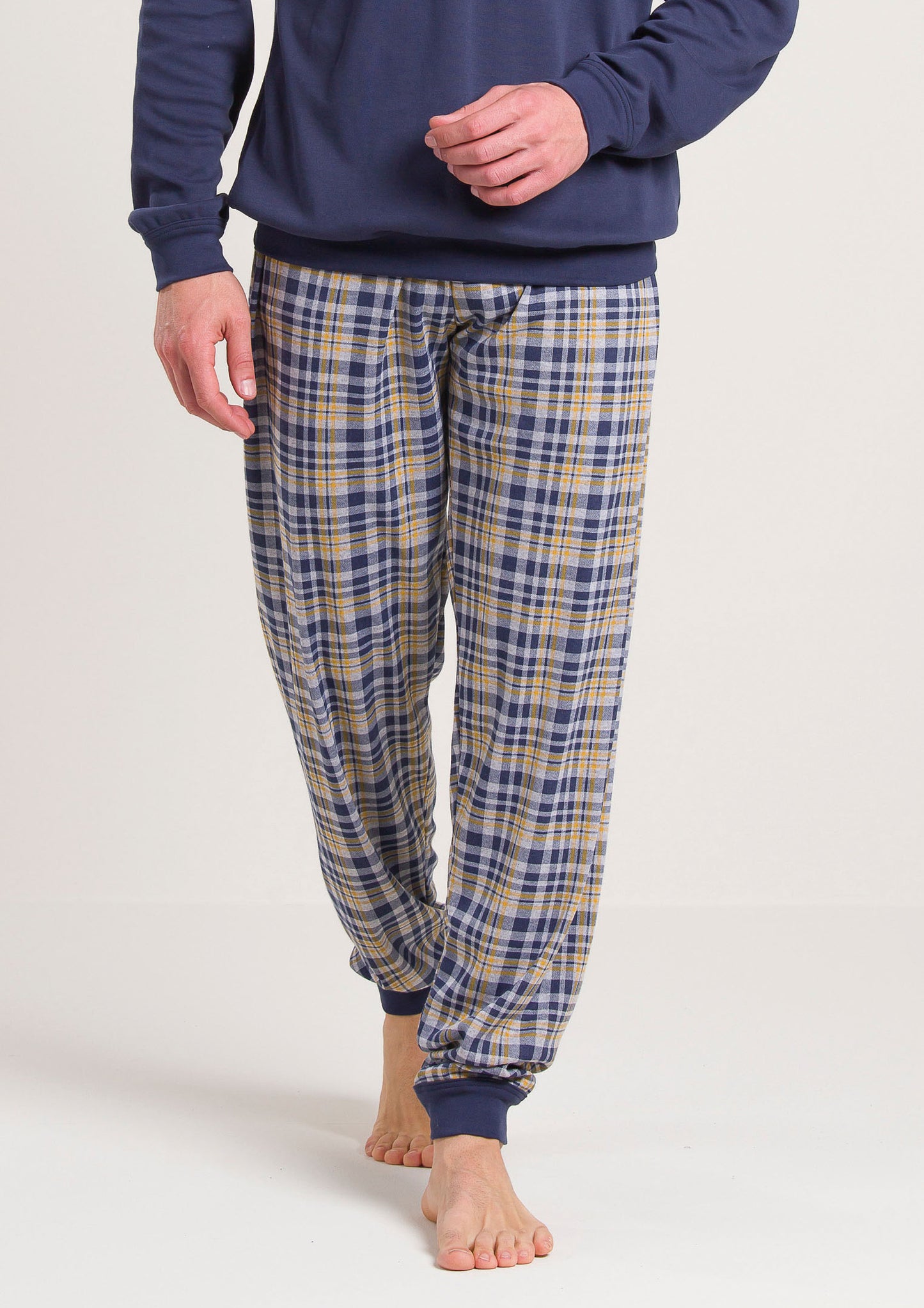Pigiama da Uomo Caldo Cotone Blu Gary V6005