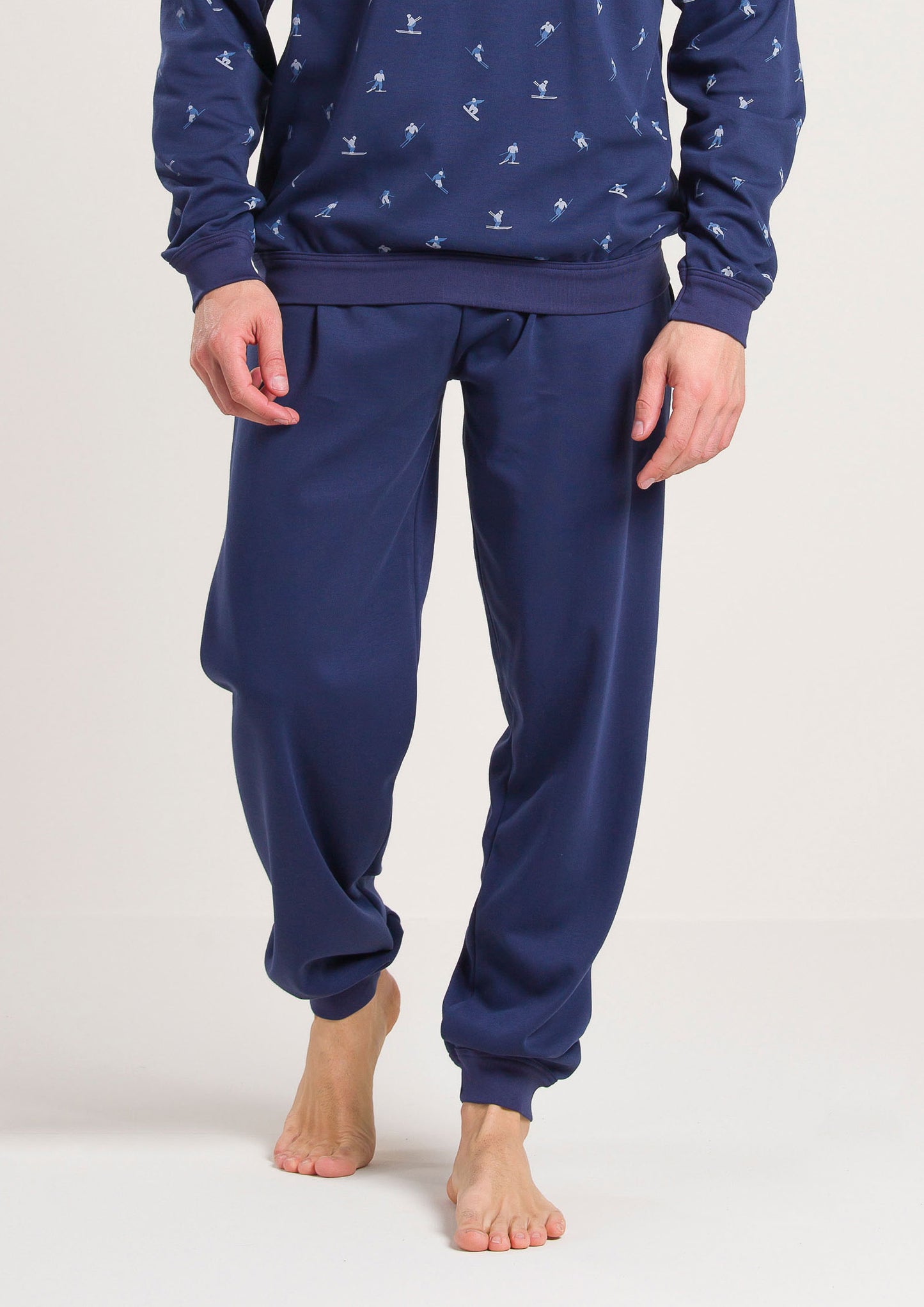 Pigiama da Uomo Caldo Cotone Blu Gary V60010