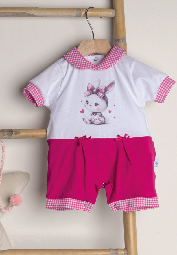 Pagliaccetto Neonato in Jersey Fucsia Gary Z70002