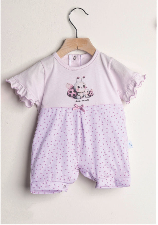 Pagliaccetto Neonato in Jersey Violetto Gary Z70011