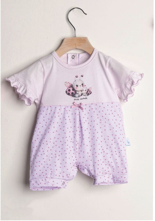 Pagliaccetto Neonato in Jersey Violetto Gary Z70011