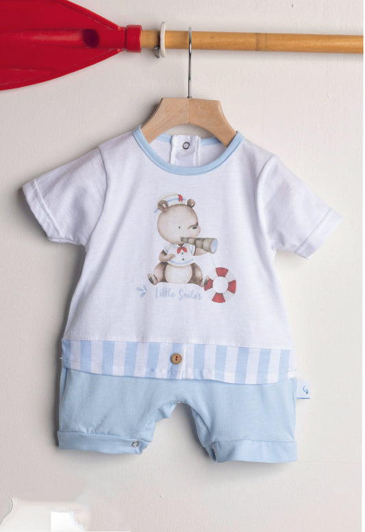 Pagliaccetto Neonato in Jersey Azzurro Gary Z70091