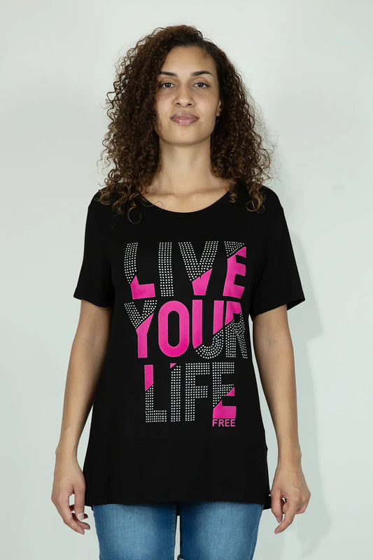 T-shirt con Stampa da Donna Brugi CE5L