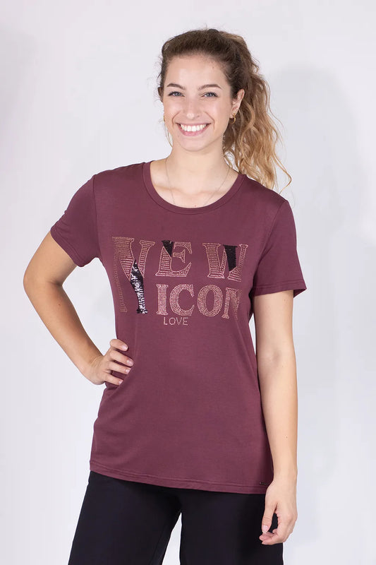 T-shirt in Viscosa da Donna Brugi CE5N