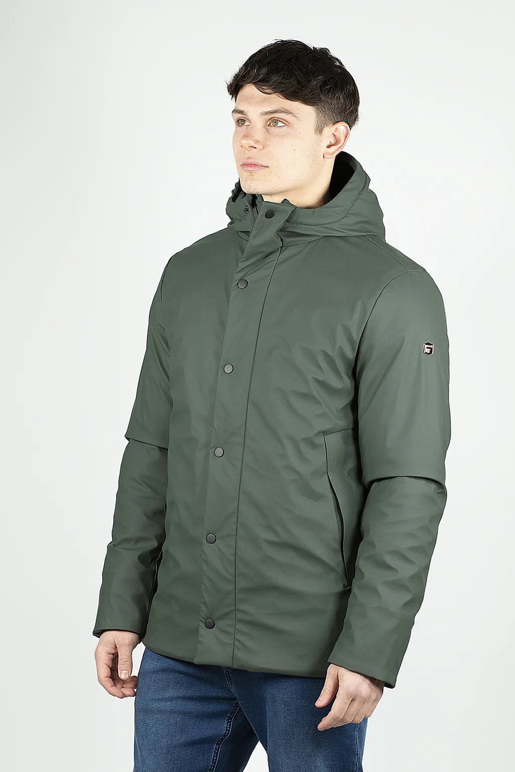 Giacca con Cappuccio Verde Oliva da Uomo Brugi CQ1I