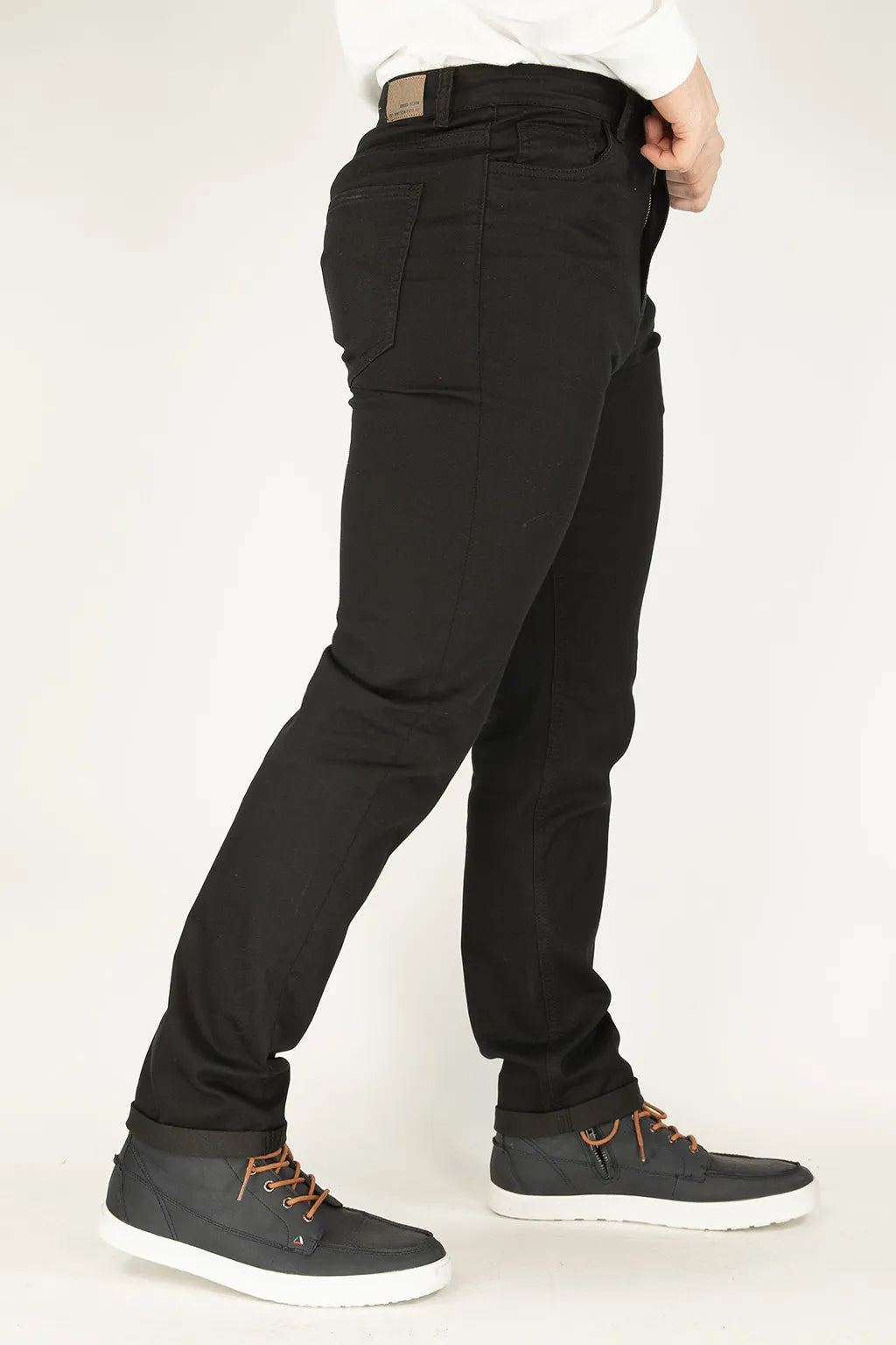 Pantaloni da Uomo in Tela Neri Brugi CR4V