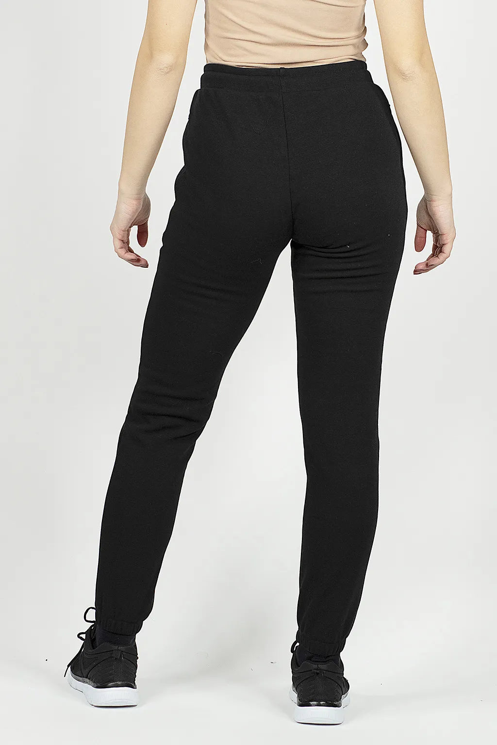 Pantaloni Joggers Neri con Polso Brugi CZ5B