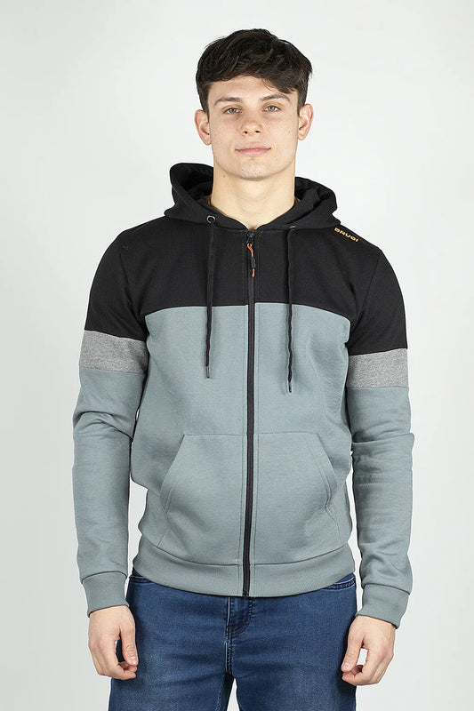 Felpa con Cappuccio Bicolore Brugi F91K
