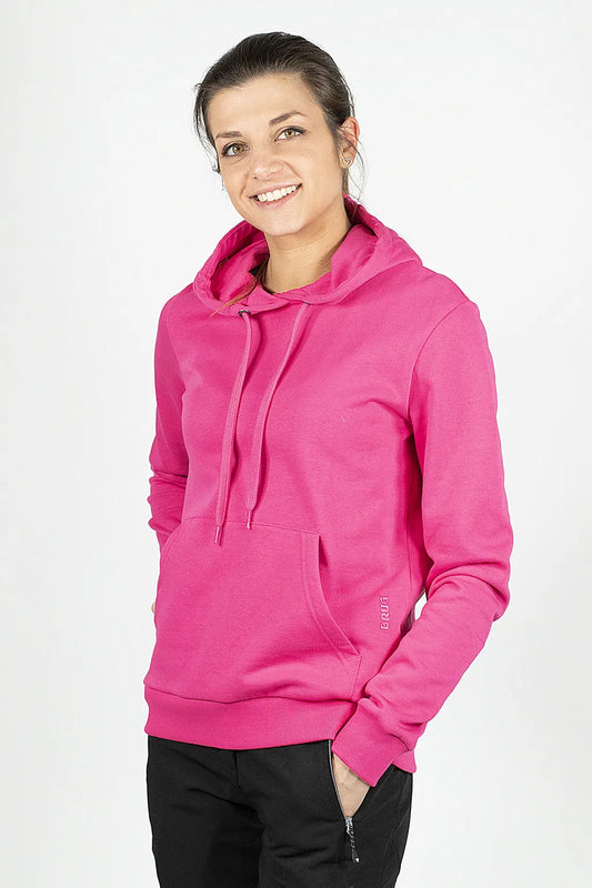 Felpa con Cappuccio Fucsia da Donna Brugi FF2D