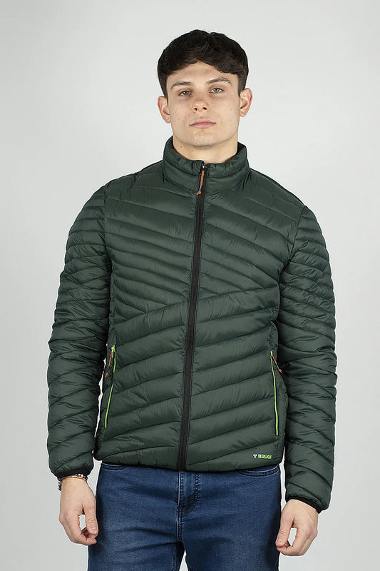 Giubbotto Invernale Outdoor Senza Cappuccio Verde Brugi NA4D