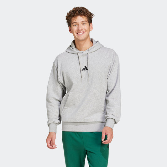 Felpa con Cappuccio adidas Essentials Feelcozy French Terry Grigia