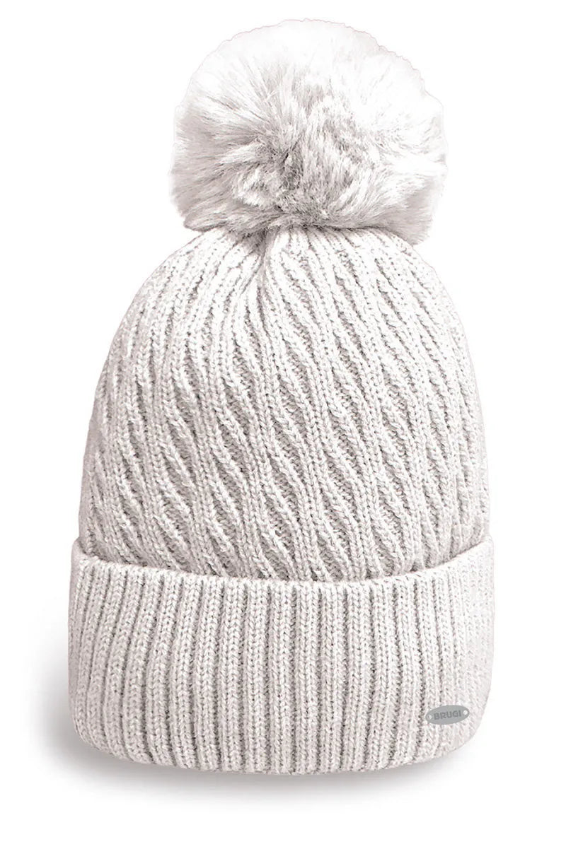 Berretto da Donna con Pom Pon Brugi ZH2H