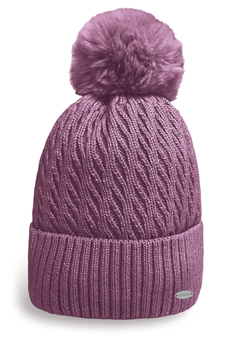 Berretto da Donna con Pom Pon Brugi ZH2H